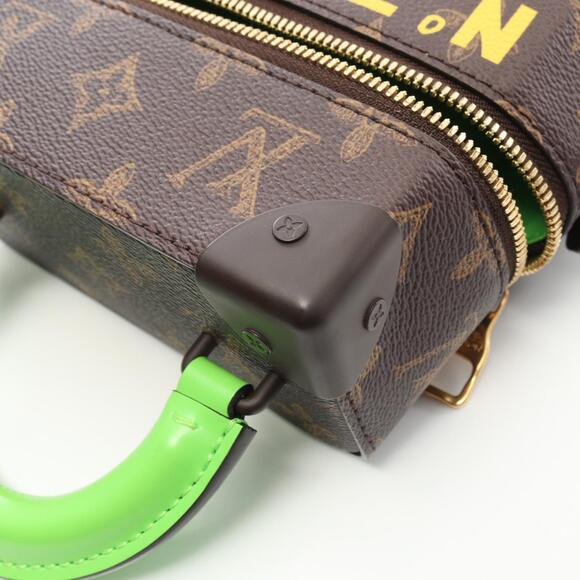 Louis Vuitton Vertical Trunk Handbag Leather Brown Green - Picture 6 of 6